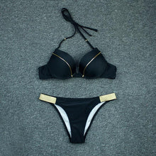 Load image into Gallery viewer, Bikini Push Up Swimwear  Bikini Set Pink Swimwear Women Micro Swimsuit Female Bandage Bikini Beach Wear Swimming Two-Piece Swimsuit Summer Swimsuit for Women
