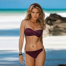 Load image into Gallery viewer, Bikini Push Up Swimwear  Bikini Set Pink Swimwear Women Micro Swimsuit Female Bandage Bikini Beach Wear Swimming Two-Piece Swimsuit Summer Swimsuit for Women
