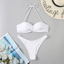 Load image into Gallery viewer, Bikini Push Up Swimwear  Bikini Set Pink Swimwear Women Micro Swimsuit Female Bandage Bikini Beach Wear Swimming Two-Piece Swimsuit Summer Swimsuit for Women
