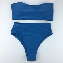Load image into Gallery viewer, Bikini Set Summer Swimwear Beach Women's Swimsuit Bathing Suit Push Up Brazilian Bikini Women’s Two-Piece  Strapless Padded High Cut Bathing Suit Swimwear
