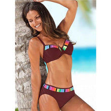 Load image into Gallery viewer, Bikini Set Swimwear Women Print Swimsuit Push Up Plus Size Bathing Suit Beachwear Women's Push-Up Bikini Set Padded Bikini Swimsuit
