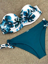 Load image into Gallery viewer, Bikini Sets Solid Color Swimsuit  Mid-Waist  Gather Cup Bikinis Women Swimwear Female Bathing Suits Beach wear  Two Piece Swimsuits Triangle Bikini swimsuits for Women
