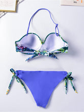 Load image into Gallery viewer, Bikini Sets Solid Color Swimsuit  Mid-Waist  Gather Cup Bikinis Women Swimwear Female Bathing Suits Beach wear  Two Piece Swimsuits Triangle Bikini swimsuits for Women
