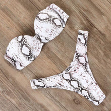 Load image into Gallery viewer, Bikini Swimwear Women Swimsuit  Leopard Bikini Set Women's Halter Triangle Bikini Bottom Cheeky Two Piece Swimsuits Push Up Bathing Suit Female Summer Beach Wear
