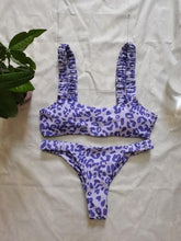 Load image into Gallery viewer, Bikini  Women Orange Leopard Push Up Padded Thong Swimsuit Female Cut Out Bathing Suit Swimwear Padded Push up Thong Bikini Sets  Swimsuits for Women

