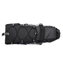 Load image into Gallery viewer, Black Bike Bag Bicycle Bag Cycle Cycling Bike Seat Bag Bags Accessories Waterproof Bike Packing Bags Large Bike Bags Fully Waterproof Bike Bag Under Seat Roll Up Cycling Rear Tail Pack
