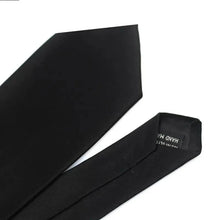 Load image into Gallery viewer, Black Business Skinny Men Neckties Wedding Slim Ties Elegant Men Lightweight High Quality Modern Ties
