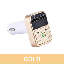 Load image into Gallery viewer, Black Car Bluetooth Wireless Hand-free Transmitter Dual USB Charger Music Player For Cars Easy Use Gadget
