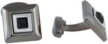 Load image into Gallery viewer, Black Crystal Hematite Cufflinks
