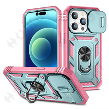 Load image into Gallery viewer, Black Durable Ring Kickstand Case  Design Case For iPhone 11 Pro XS Max 8 7 Plus 360 Full Body Protective Slide Camera Stand Protection Ring Cover Protective Case For iPhone
