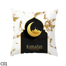Load image into Gallery viewer, Black Gold Decor Pillow Case Ramadan Cushion Cover Pattern Decorative Cushion Pillowcase Stylish Pillow Home Decor Pillowcover
