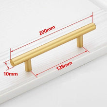 Load image into Gallery viewer, Black Golden Cupboard Handle Brushed Stainless Steel Kitchen Cabinet Door Knob Furniture Drawer Pull Hardware Pulls  Bar Handle  Furniture Handle Drawer Pull Hardware Stainless Steel Kitchen Drawer Pulls Cabinet Handles
