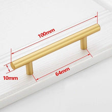 Load image into Gallery viewer, Black Golden Cupboard Handle Brushed Stainless Steel Kitchen Cabinet Door Knob Furniture Drawer Pull Hardware Pulls  Bar Handle  Furniture Handle Drawer Pull Hardware Stainless Steel Kitchen Drawer Pulls Cabinet Handles
