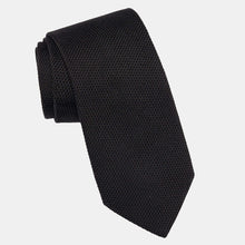 Load image into Gallery viewer, Nero - Black Silk Grenadine Tie
