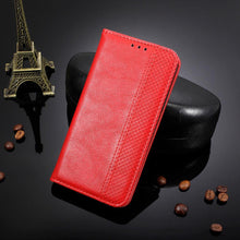 Load image into Gallery viewer, Black Leather Case for iPhone 11 12 13 14 Pro XS Max XR X 8 7 6S 6 Plus Magnet Flip Case Cover For iPhone Business Wallet Leather Case with Magnetic Flip Card Holder Kickstand Full Body Protective Anti-Drop Phone Case
