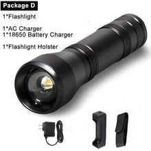 Load image into Gallery viewer, Black Light Flashlight UV Flashlight Super Bright LED Tactical Flashlights 1200 Lumen Rechargeable LED Zoomable UV Torch Waterproof Flashlight Lamp For Pet Urine Stains Detection/Camping

