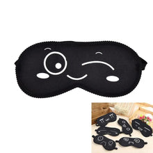 Load image into Gallery viewer, Black Lightweight Sleeping Travel Eye Mask Nap Sleep Eye Patch Comfortable Elegant Sleep Eye Mask Design Blindfold
