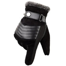 Load image into Gallery viewer, Black Men Leather Touchscreen Gloves Winter Retro Driving Comfortable Warm Gloves Elegant Design Men Fashion Outdoor Gloves Cold Weather Gloves For Cycling &amp; Driving
