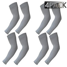Load image into Gallery viewer, Black Men Unisex Cooling Arm Sleeves Cover Cycling Running Sun Protection Outdoor Activities Hide Tattoos Sleeve Cooling Sports Sleeve For Basketball Golf Football

