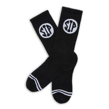 Load image into Gallery viewer, Black Sip Casual Crew Socks
