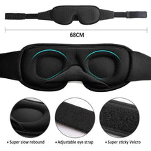 Load image into Gallery viewer, Black  Soft Padded Sleeping Mask For Eyes Lightweight Blindfold Night Mask Modern Adjustable Super Smooth Eye Patch For Sleep
