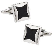 Load image into Gallery viewer, Black Starburst Cufflinks
