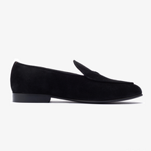 Load image into Gallery viewer, Men's Black Suede Milano Loafer
