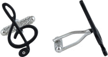 Load image into Gallery viewer, Black Treble Clef Music Cufflinks

