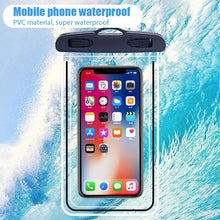 Load image into Gallery viewer, Black Universal Waterproof Phone Case Water Proof Bag Mobile Cover For iPhone 12 11 Pro Max 8 7 Waterproof Phone Bag Waterproof Phone Case With Lanyard for iPhone Case &amp; Strap
