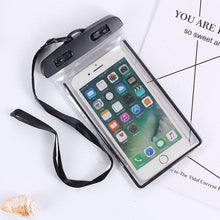 Load image into Gallery viewer, Black Universal Waterproof Phone Case Water Proof Bag Mobile Cover For iPhone 12 11 Pro Max 8 7 Waterproof Phone Bag Waterproof Phone Case With Lanyard for iPhone Case &amp; Strap
