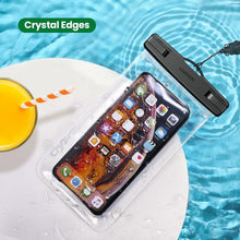 Load image into Gallery viewer, Black Waterproof Phone Case Bag For iPhone 14 13 12 Pro Max Swim Pouch For Universal Protective Phone Case Universal Waterproof Underwater Dustproof Touch Phone Case for iPhone
