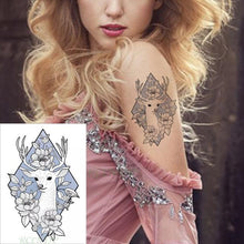 Load image into Gallery viewer, Black Waterproof Temporary Bird Tattoo Sticker Arm Leg Wrist Modern Small Tattoo For Womens And Kids
