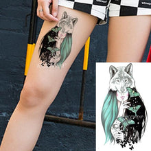 Load image into Gallery viewer, Black Waterproof Temporary Tattoo Sticker Different Design Colorful Fake Tattoo Arm Hand For Halloween Party Womens Mens
