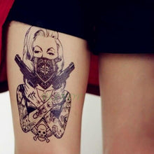 Load image into Gallery viewer, Black Waterproof Temporary Tattoo Sticker Different Design Colorful Fake Tattoo Arm Hand For Halloween Party Womens Mens
