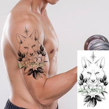 Load image into Gallery viewer, Black Waterproof Temporary Tattoo Sticker Different Design Colorful Fake Tattoo Arm Hand For Halloween Party Womens Mens
