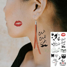 Load image into Gallery viewer, Black Waterproof Temporary Tattoo Sticker Different Design Colorful Fake Tattoo Arm Hand For Halloween Party Womens Mens

