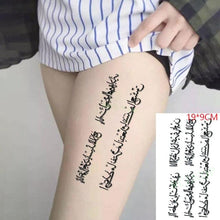 Load image into Gallery viewer, Black Waterproof Temporary Tattoo Sticker Different Design Colorful Fake Tattoo Arm Hand For Halloween Party Womens Mens
