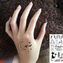 Load image into Gallery viewer, Black Waterproof Temporary Tattoo Sticker Different Design Colorful Fake Tattoo Arm Hand For Halloween Party Womens Mens

