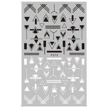 Load image into Gallery viewer, Black White 3D Nail Sticker Decals Cool English Letter Nail Art Decoration Manicure Design Christmas New Year Gift French Nail Art Stickers Decals 8Sheets Nail Art Supplies 3D Self-Adhesive Nail Art Decoration  Pattern Nail Accessories Classic Simple
