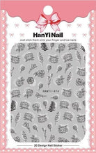 Load image into Gallery viewer, Black White 3D Nail Sticker Decals Cool English Letter Nail Art Decoration Manicure Design Christmas New Year Gift French Nail Art Stickers Decals 8Sheets Nail Art Supplies 3D Self-Adhesive Nail Art Decoration  Pattern Nail Accessories Classic Simple

