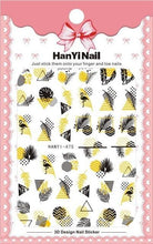 Load image into Gallery viewer, Black White 3D Nail Sticker Decals Cool English Letter Nail Art Decoration Manicure Design Christmas New Year Gift French Nail Art Stickers Decals 8Sheets Nail Art Supplies 3D Self-Adhesive Nail Art Decoration  Pattern Nail Accessories Classic Simple
