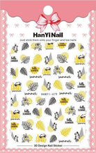 Load image into Gallery viewer, Black White 3D Nail Sticker Decals Cool English Letter Nail Art Decoration Manicure Design Christmas New Year Gift French Nail Art Stickers Decals 8Sheets Nail Art Supplies 3D Self-Adhesive Nail Art Decoration  Pattern Nail Accessories Classic Simple
