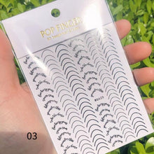 Load image into Gallery viewer, Black White 3D Nail Stickers Metal Gold Silver Geometric Tassel Strip Line Adhesive Transfer Decals Nail Art Design  Gold Silver Metal Nail Sticker  Metallic Curve Strip Line Nail Decal Self-Adhesive 3D Wave Design Nail Tips Decorations Manicure for Women
