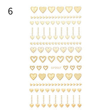 Load image into Gallery viewer, Black White 3D Nail Stickers Metal Gold Silver Geometric Tassel Strip Line Adhesive Transfer Decals Nail Art Design  Gold Silver Metal Nail Sticker  Metallic Curve Strip Line Nail Decal Self-Adhesive 3D Wave Design Nail Tips Decorations Manicure for Women
