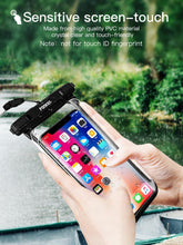 Load image into Gallery viewer, Black White Full View Waterproof Case for Phone Underwater Snow Transparent Swimming Pouch Big Mobile Phone Covers Waterproof Mobile Phone Case Underwater Waterproof Iphone Case
