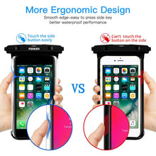 Load image into Gallery viewer, Black White Full View Waterproof Case for Phone Underwater Snow Transparent Swimming Pouch Big Mobile Phone Covers Waterproof Mobile Phone Case Underwater Waterproof Iphone Case
