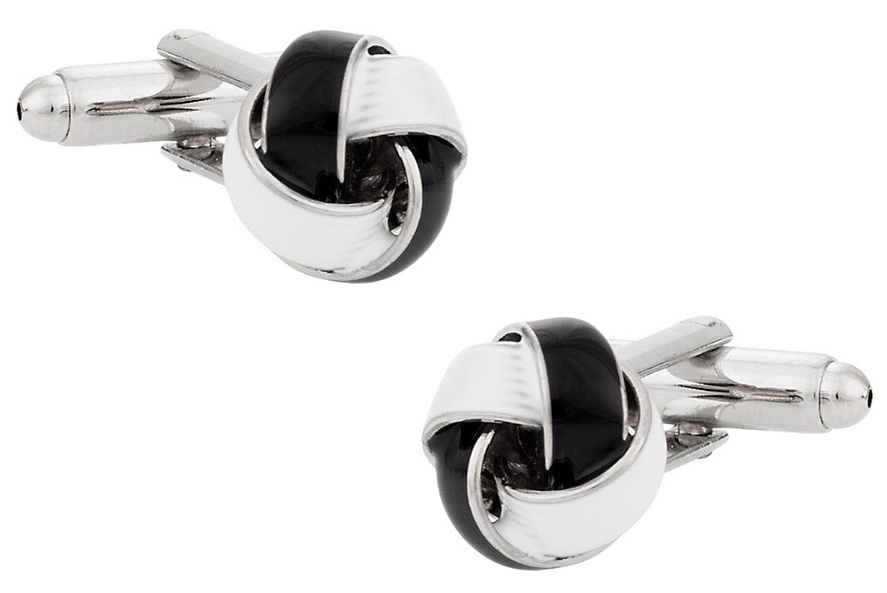 Black & White Knot Cufflinks