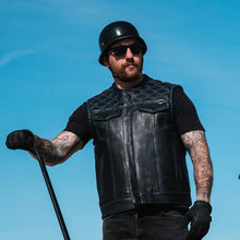 Load image into Gallery viewer, Sinister - Men's Motorcycle Leather Vest
