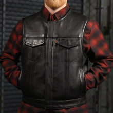 Load image into Gallery viewer, Lowside Men's Motorcycle Leather Vest
