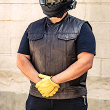 Load image into Gallery viewer, Sharp Shooter Men's Motorcycle Leather Vest

